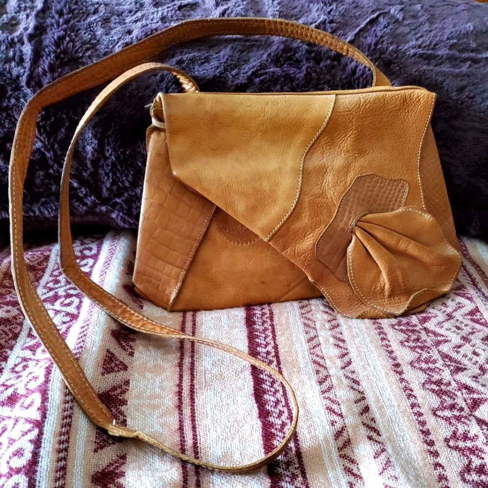 Vintage Carlos Falchi Genuine Leather Bag Purse